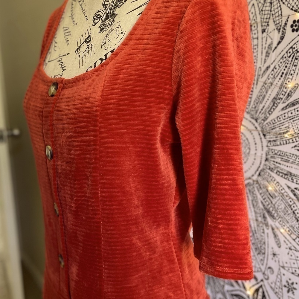 Adorable And Unique - Rust / Deep Orange Red Velv… - image 3